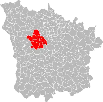 Localisation de Communauté de communes entre Nièvres et forêts