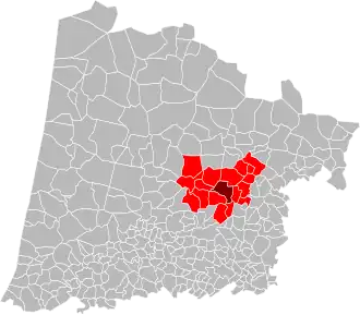 Localisation de Mont-de-Marsan Agglomération
