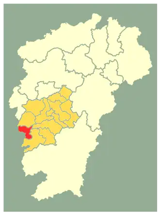 Localisation de Jǐnggāngshān