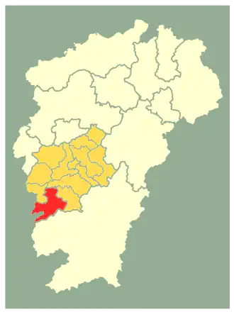 Localisation de Suíchuān Xiàn
