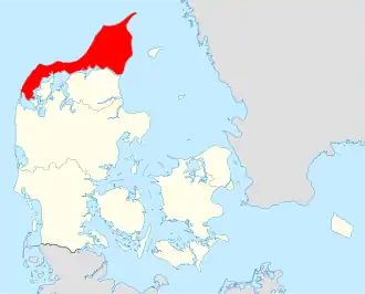 Carte de localisation de Vendsyssel-Thy.