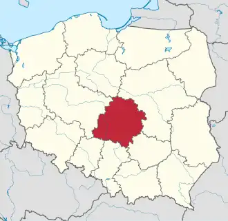 Localisation de Voïvodie de Łódź
