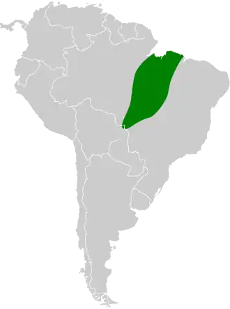 Description de l'image Lophornis gouldii map.svg.