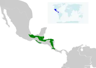Description de l'image Lophornis helenae map.svg.