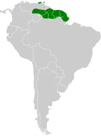 Description de l'image Lophornis ornatus map.svg.