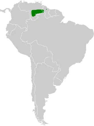 Description de l'image Lophornis pavoninus map.svg.