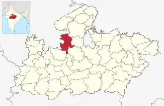 Localisation de District de Gunaगुना जिला
