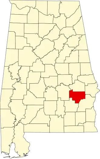 Localisation de Comté de Bullock(Bullock County)