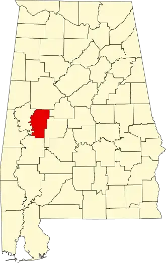 Localisation de Comté de Hale(Hale County)