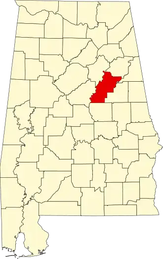 Localisation de Comté de Talladega(Talladega County)
