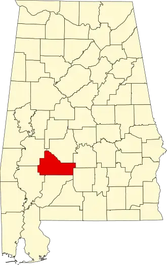 Localisation de Comté de Wilcox(Wilcox County)
