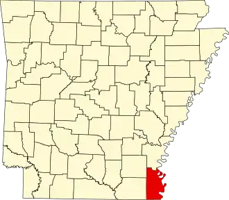 Localisation de Comté de Chicot(Chicot County)