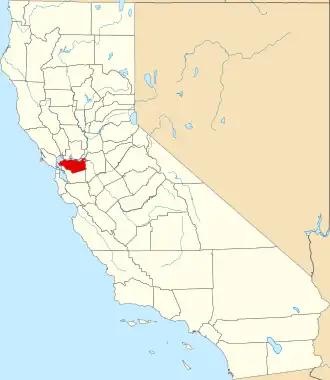 Localisation de Comté de Contra Costa(en) Contra Costa County