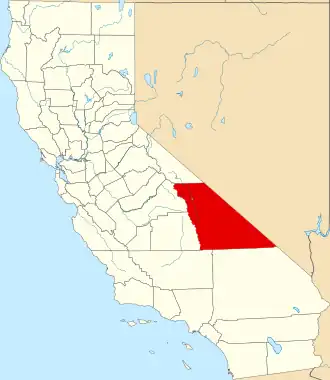 Localisation de Comté d'Inyo(en) Inyo County