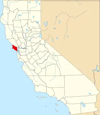 Localisation de Comté de Marin(en) Marin County