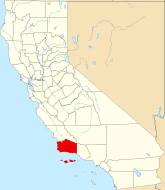 Localisation de Comté de Santa Barbara(en) Santa Barbara County