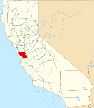 Localisation de Comté de Santa Clara(en) Santa Clara County