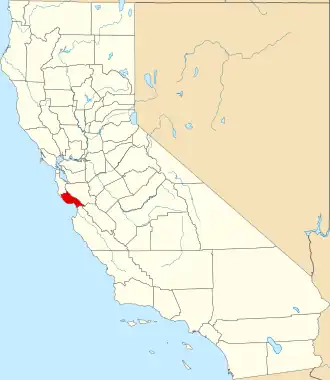 Localisation de Comté de Santa Cruz(Santa Cruz County)