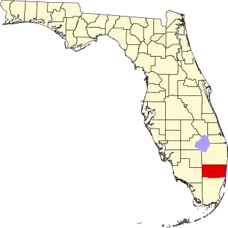 Localisation de Comté de Broward(Broward County)