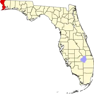 Localisation de Comté d'Escambia(Escambia County)
