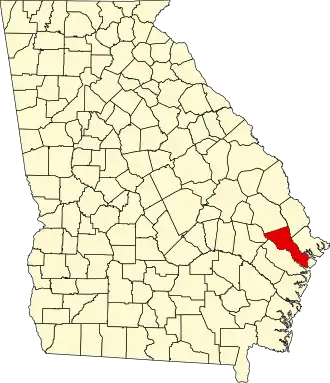 Localisation de Comté de Bryan(Bryan County)