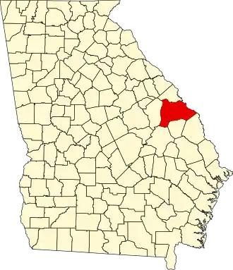 Localisation de Comté de Burke(Burke County)