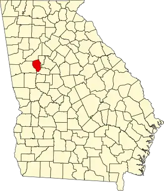 Localisation de Comté de Fayette(Fayette County)