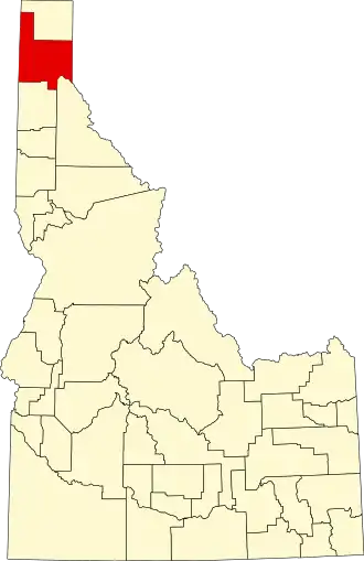 Localisation de Comté de Bonner(Bonner County)