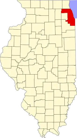 Localisation de Comté de Cook(Cook County)