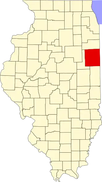 Localisation de Comté d'Iroquois(Iroquois County)