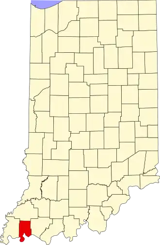 Localisation de Comté de Vanderburgh(en) Vanderburgh County