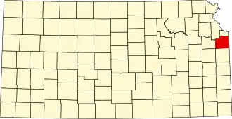 Localisation de Comté de Johnson(Johnson County)
