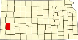 Localisation de Comté de Kearny(Kearny County)