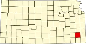 Localisation de Comté de Neosho(Neosho County)