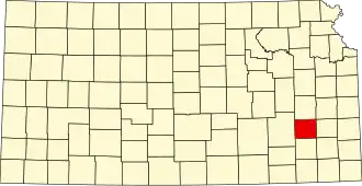 Localisation de Comté de Woodson(Woodson County)