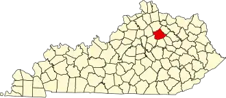 Localisation de Comté de Bourbon(Bourbon County)