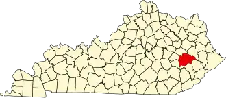 Localisation de Comté de BreathittBreathitt County