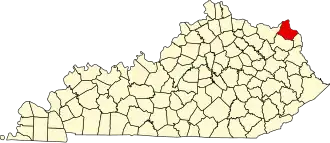 Localisation de Comté de Greenup(Greenup County)