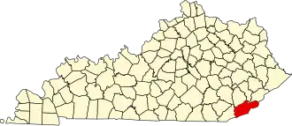 Localisation de Comté de HarlanHarlan County