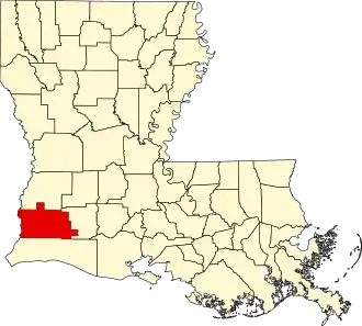 Localisation de Paroisse de CalcasieuCalcasieu Parish