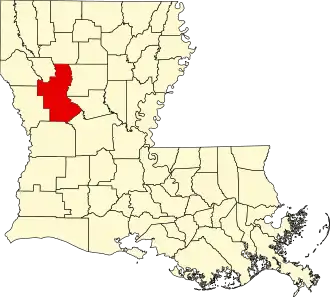 Localisation de Paroisse des Natchitoches