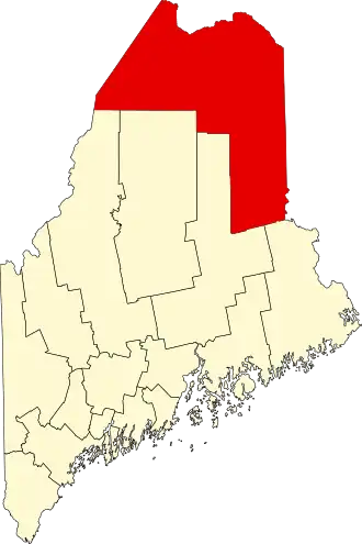 Localisation de Comté d’Aroostook(en) Aroostook County