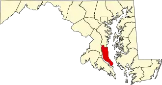 Localisation de Comté de Calvert(Calvert County)