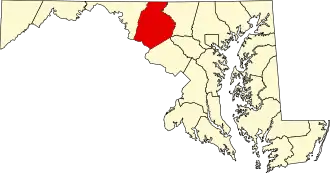 Localisation de Comté de Frederick(Frederick County)