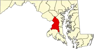 Localisation de Comté du Prince George(Prince George's County)