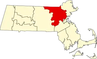 Localisation de Comté de Middlesex(Middlesex County)