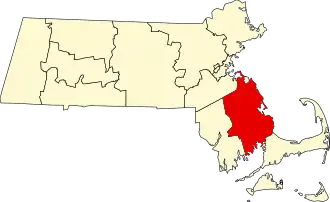 Localisation de Comté de Plymouth(Plymouth County)