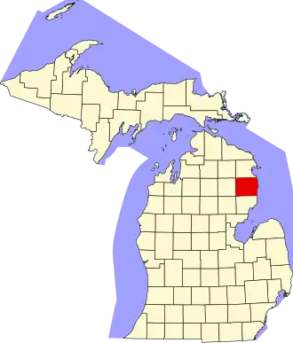 Localisation de Comté d'Alcona