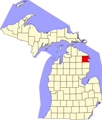 Localisation de Comté d'Alpena