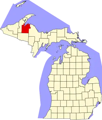 Localisation de Comté de Baraga